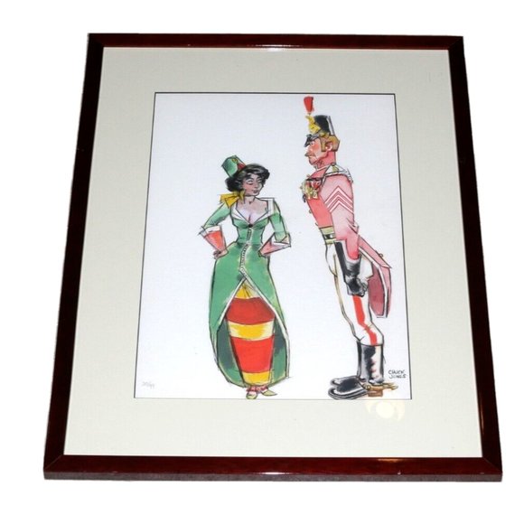 CHUCK JONES GICLEE framed limited print 20/99 soldier & woman - Picture 1 of 7